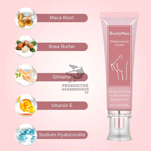 BOOTY MAX PRO® - Crema Potenciadora de Glúteos